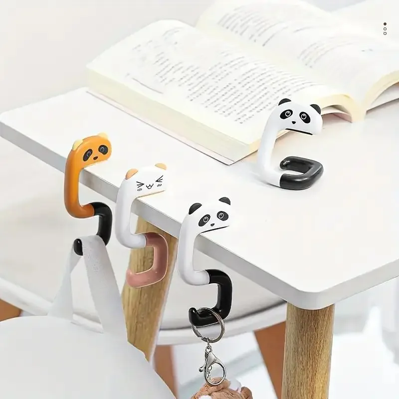 1 pink plastic hook, foldable, convenient for storage and space saving, suitable for office and desktop storage