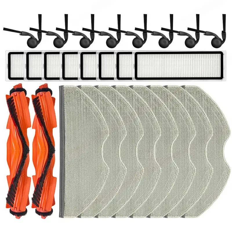 

A98G-For Xiaomi Robot Vacuum S40/OV81 Accessories Replacement Parts Main Side Brush Hepa Filter Mop Cloth