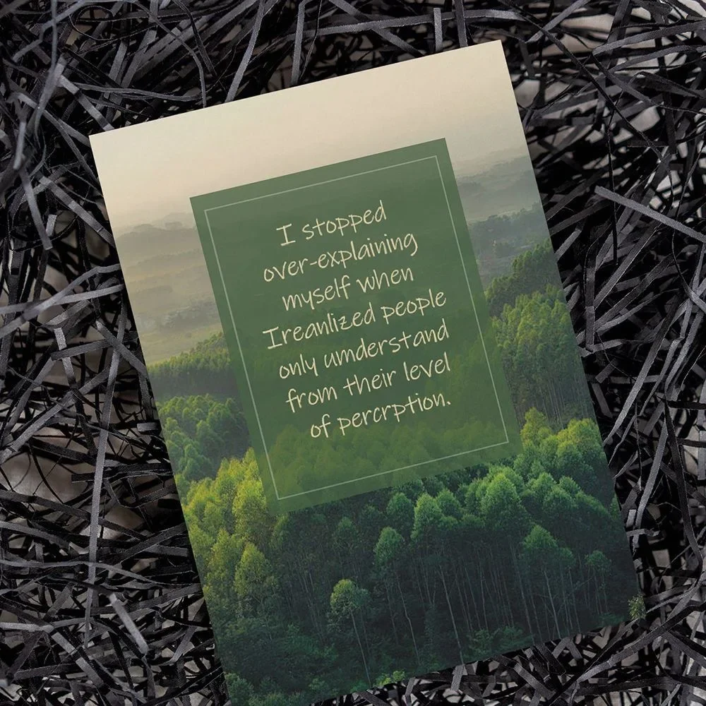 15 Green Mist Mountain Ins Wind Cards Landscape Postcards Art Posters Interior Decoration Wall Stickers