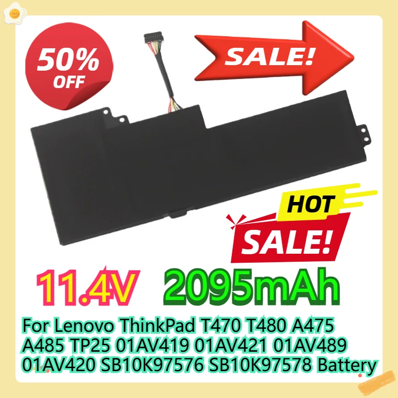 

Для Lenovo ThinkPad T470 T480 A475 A485 TP25 01AV419 01AV421 01AV489 01AV420 SB10K97576 SB10K97578 Аккумулятор