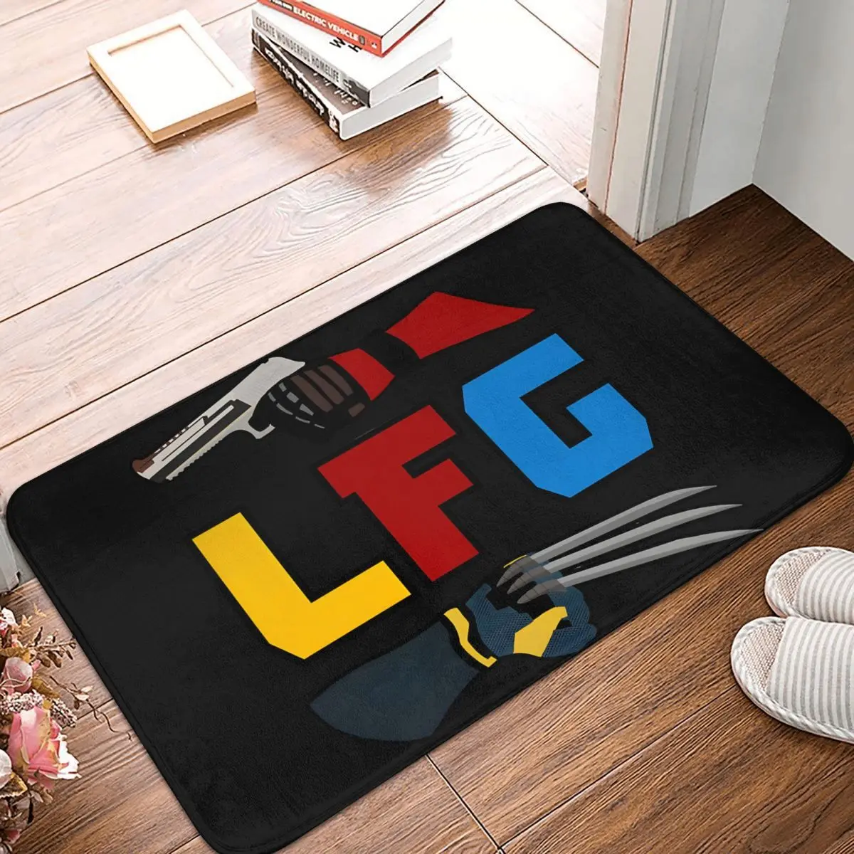 Marvel X-Men OriginsꬆWolverine Anti-Slip Doormat Kitchen Mat Let’S F. Go Hallway Carpet Welcome Rug Bedroom Decorative