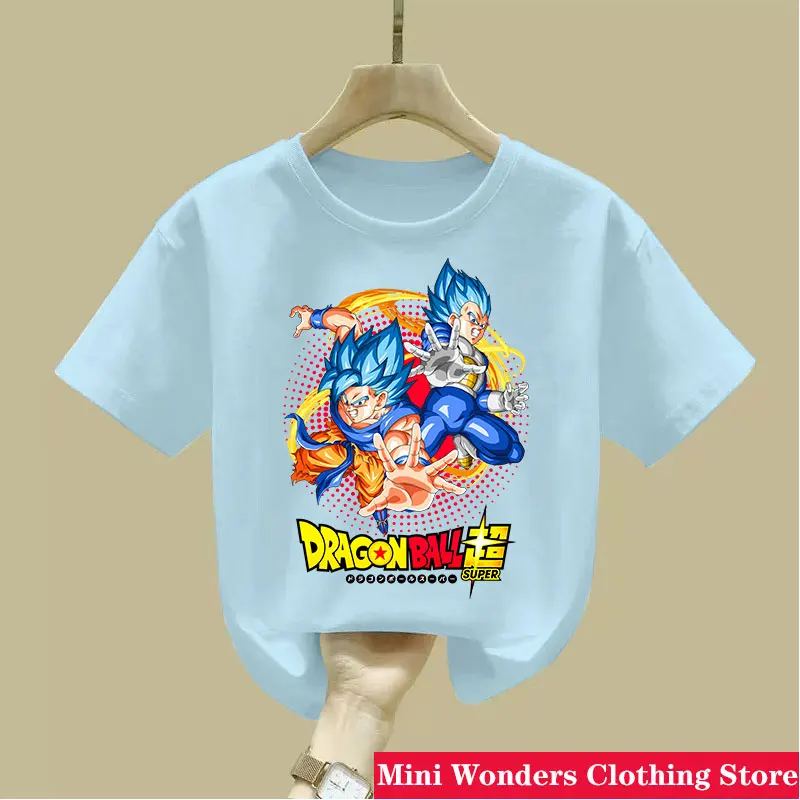 

2025 Funny Summer Dragon Ball Z T Shirt Children New Kawaii Cartoon T-shirt For Boys Girls Kid Clothing Unisex Short Sleeves