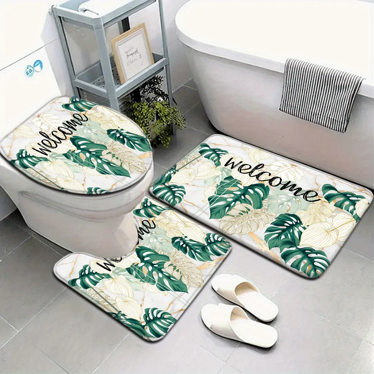 

Набор из 3 предметов, панцирь черепахи, буквенный узор, декор для ванной комнаты, полиэфирная ткань, можно стирать в машине, сиденье для унитаза, нескользящий коврик, U-образный коврик