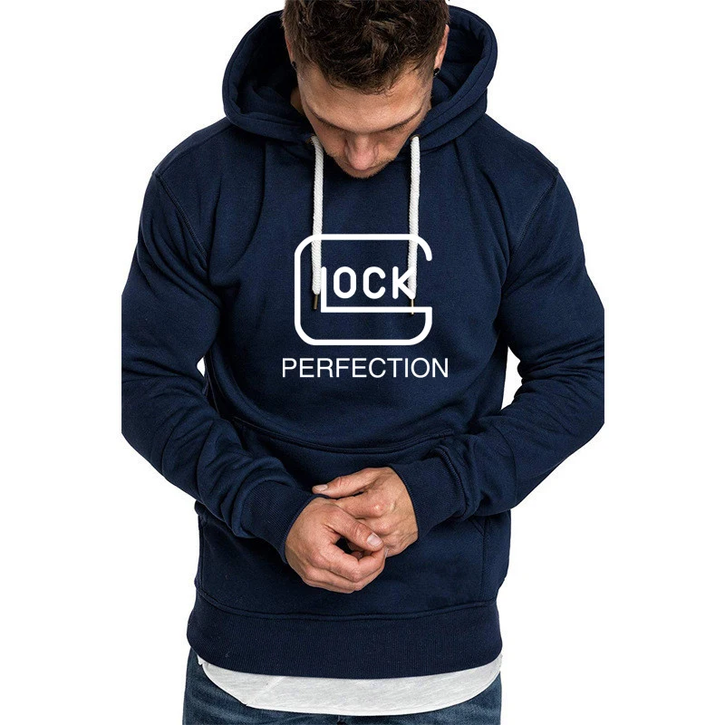 

Men's Hoodie Glock Perfection Print Unisex Hooded Fleece Sweatshirt Cotton Pullover Outwear Casual High Quality Streetwear