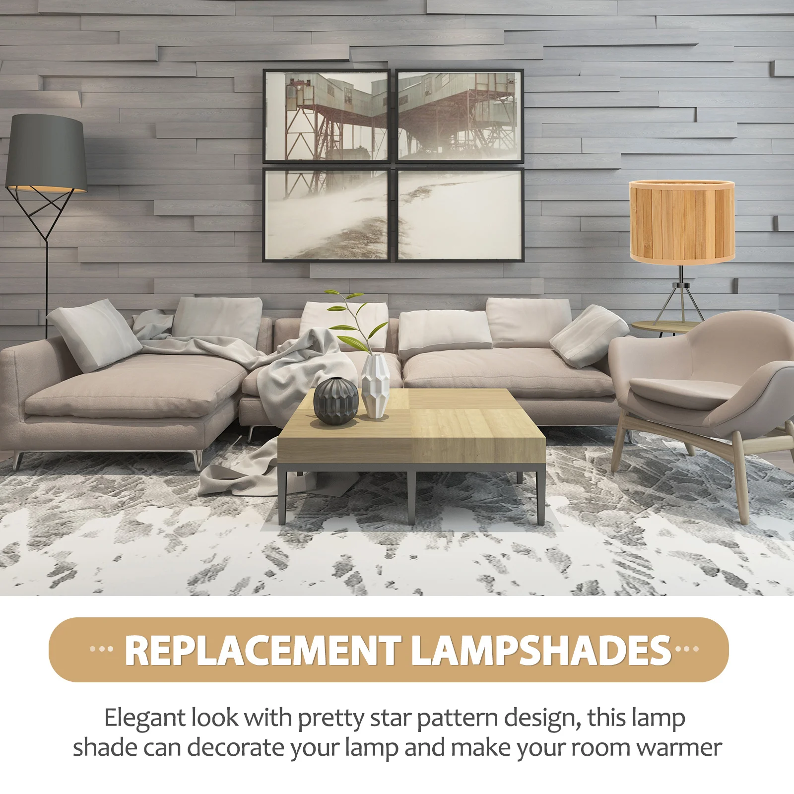 

Bamboo Lampshade E27/E14 Socket Drum Style Replacement Cover For Desk Wall Floor Table Lamps Vintage Light Shade Decor