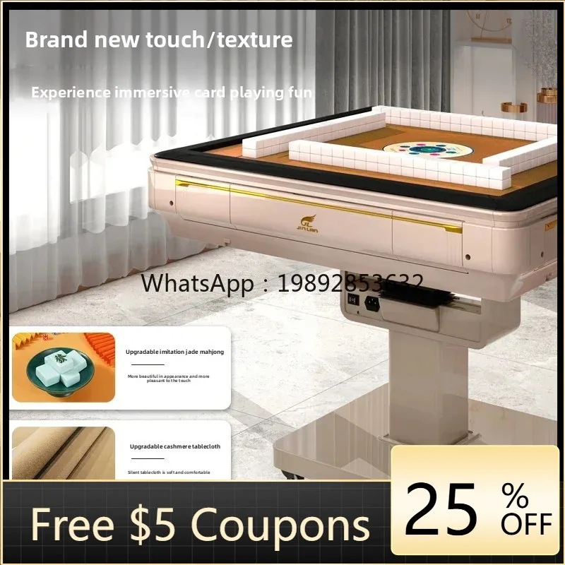 

Authentic and practical large fully electric folding mahjong table and dining table