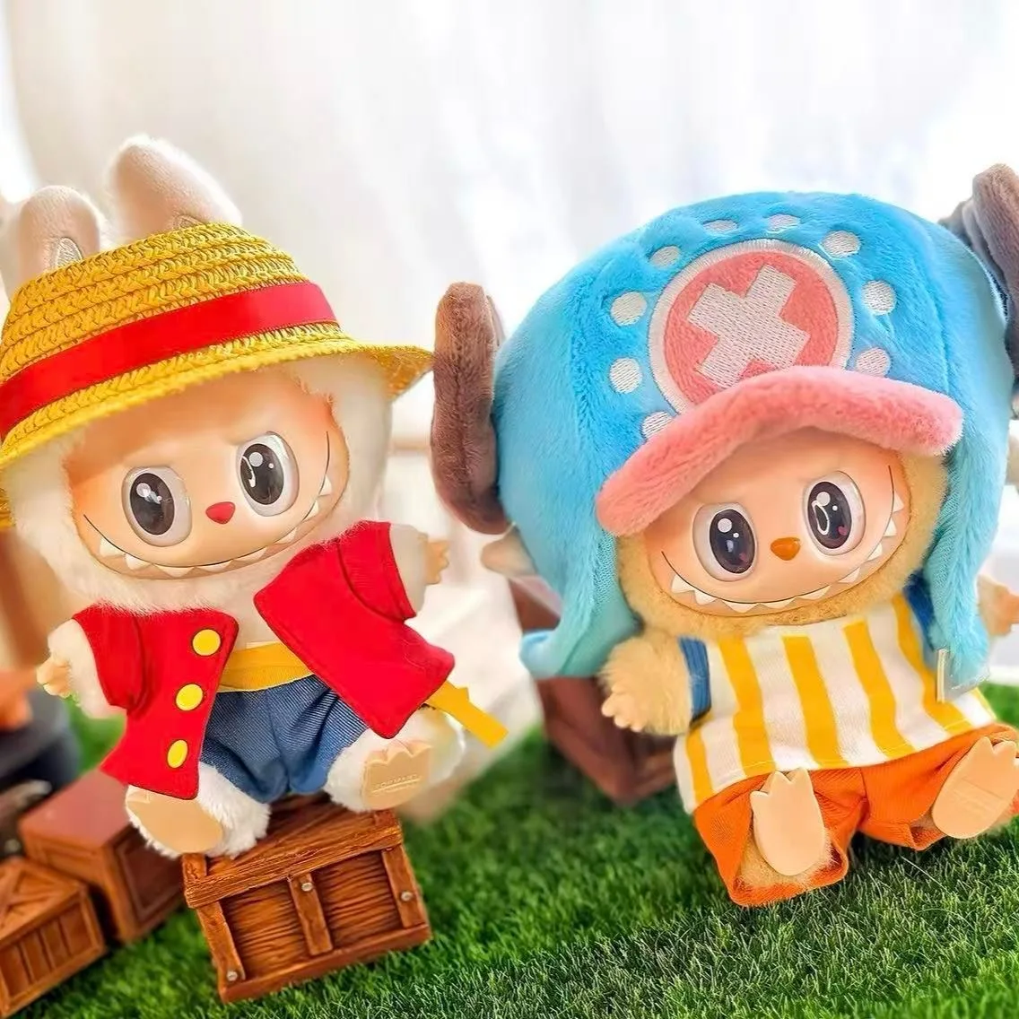 

One Piece Luffy Tony Tony Chopper Doll Clothes Anime Labubu Doll Clothes Suit Model Accessories Toys