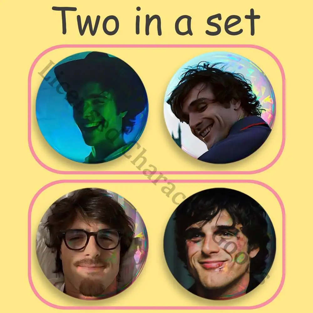 J-Jacob E-Elordi 2-Piece Set Badges Artist Alley Fan-made Merch Large 75 58 44 32 25 mm Mini