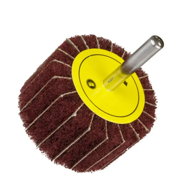 Non-Woven Sanding wheel 50mm Cylindrical Fleece Grinding Lamellar Loop Metalworking Polishing Wheel Abrasive CNC
