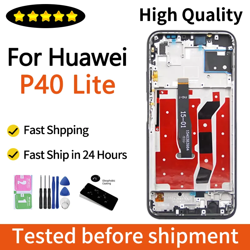 Pantalla LCD AAA de 6,4 pulgadas para Huawei P40 Lite JNY-LX1 JNY-TL10 para Huawei Nova 7i JNY-LX2 LCD Nova 6 SE montaje de digitalizador con pantalla táctil