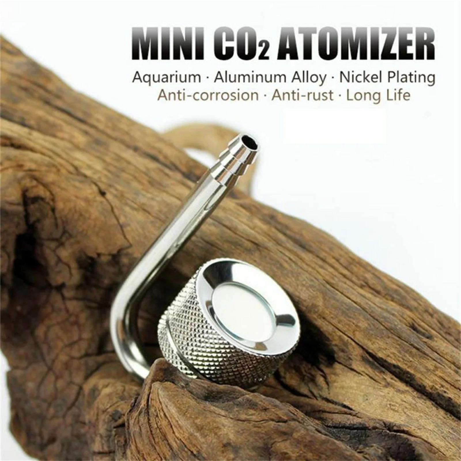 24mm Aquarium CO2 Atomizer Fish Tank Control Water Atomizer Reactor Solenoid Regulator CO2 System Diffuser Aquarium Accessories