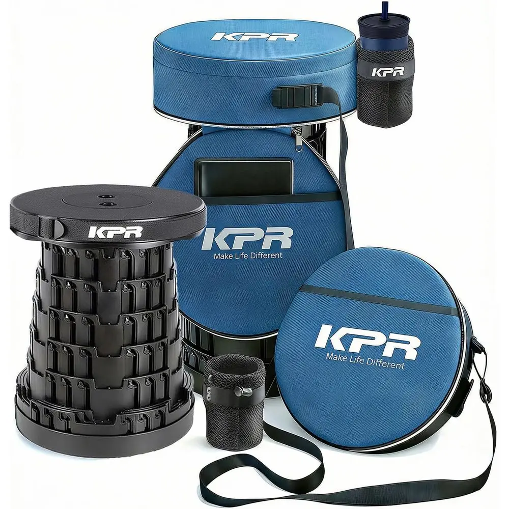 

Улучшенный складной стул 3-в-1 с мягкой сумкой для переноски, портативный телескопический походный стул, складной табурет с регулируемой высотой