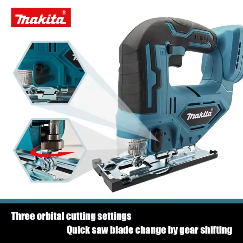 

Makita DJV182Z Cordless Jigsaw, 300W, 0‑2700rpm, 80mm Stroke, ±45° Bevel Cut, for Wood/Plastic/Metal Cutting