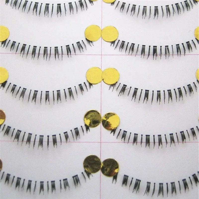 Confezione da 10 paia di ciglia inferiori Stili diversi sotto le ciglia Ciglia inferiori morbide Ciglia inferiori a fascia trasparente fatte a mano