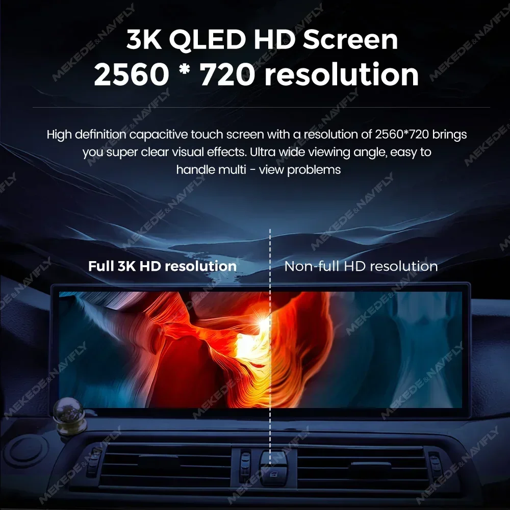 15 Inch 3K QLED Screen Car Navigation for BMW 5 Series F10 CIC NBT System CarPlay Auto Multimedia Video Player 4G DSP All-in-one