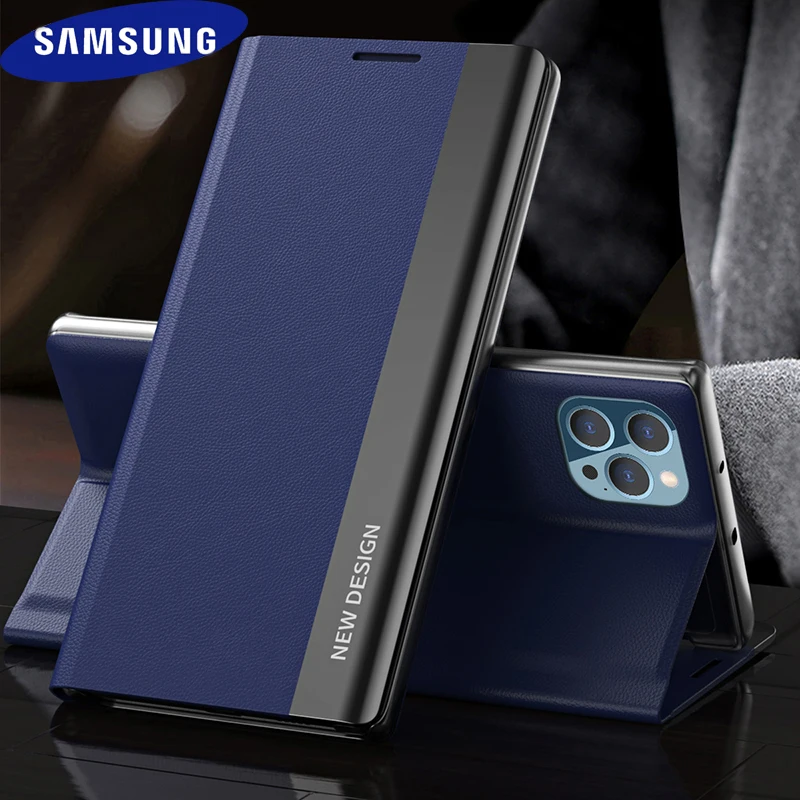 Luxury Flip Leather Magnetic Case for Samsung Galaxy M10 M12 M13 M21 M23 M31 M33 M51 M52 M53 5G M62 Original Cover Funda