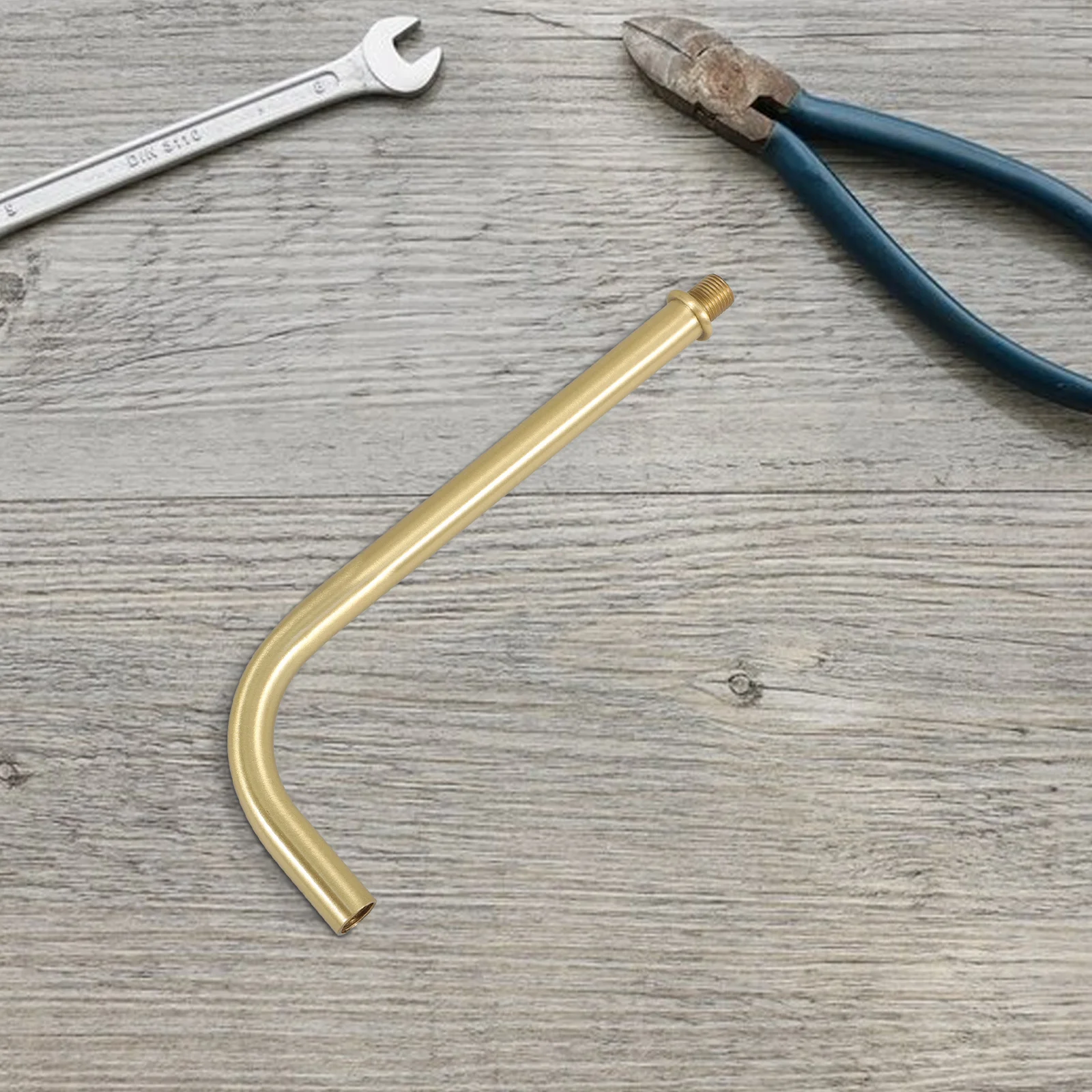 

Pure Copper Bending Pipe M10 Internal Thread 15mm Diameter Brass Wall Light Seven Shaped Bend Extension Downrod Pendant Ceiling