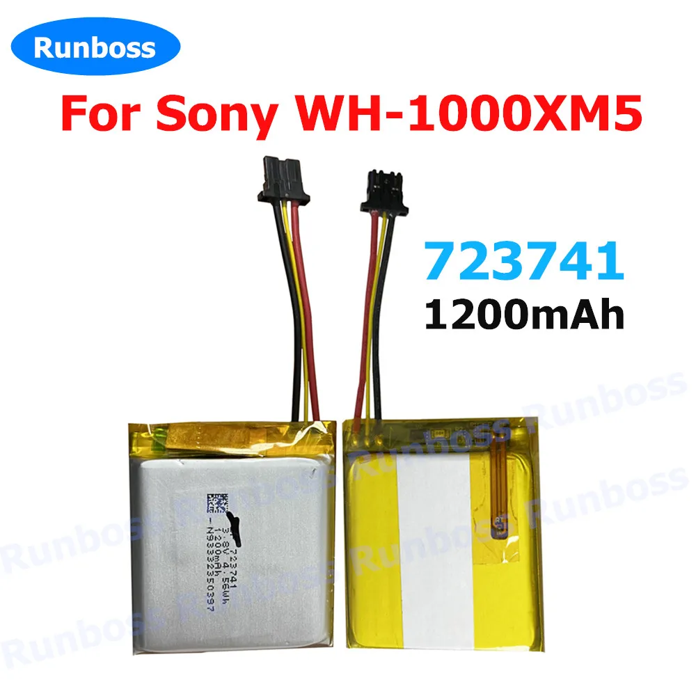 For Sony WH-1000XM5 Bluetooth Headphone Charging Case 723741 Original Battery 1200mAh Battery