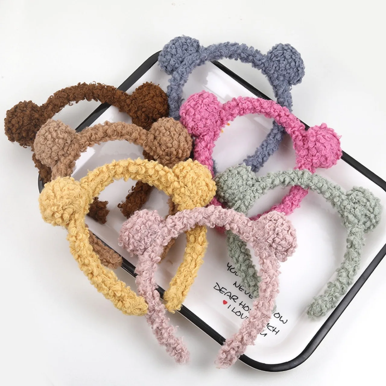 100pcs/lot Wholesale Lambswool Headband Cute Teddy Fluffy Hair Band Accessories Headdress，Deposit First to Get Discount much  We