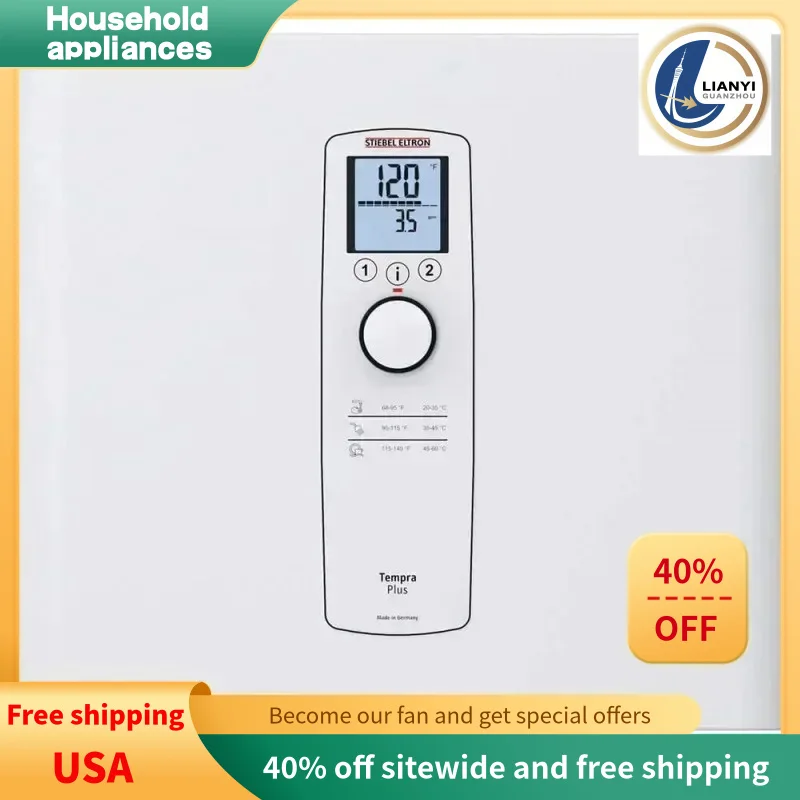 سخان مياه KC3B stiebel Eltron بدون خزان-Tempra 24 plus-Electric، عند الطلب الماء الساخن، صديق للبيئة، أبيض، 20.2، علي