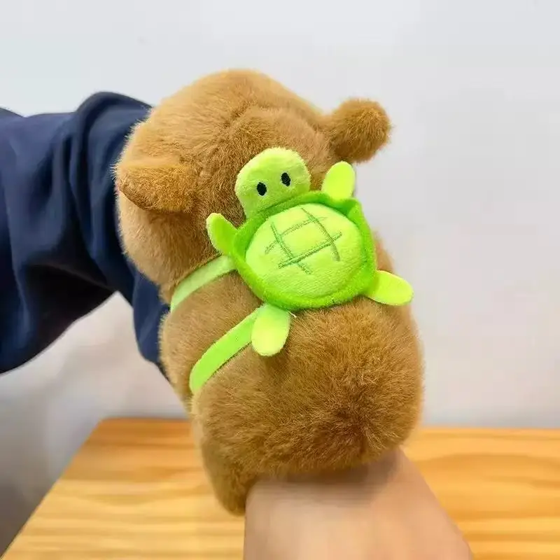 جميل كابيبارا الحيوان صفعة المفاجئة التفاف معصمه سوار أفخم محشوة الحيوان Kawaii كابيبارا اليد الدائري معصمه طفل ألعاب مضحكة #3
