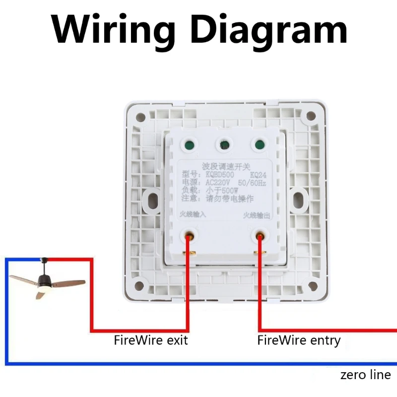 Wall Mounted Fan Regulator 5-level Speed Adjustment Switches 86 Type Concealed Design Speed Controller for Ceiling Fan