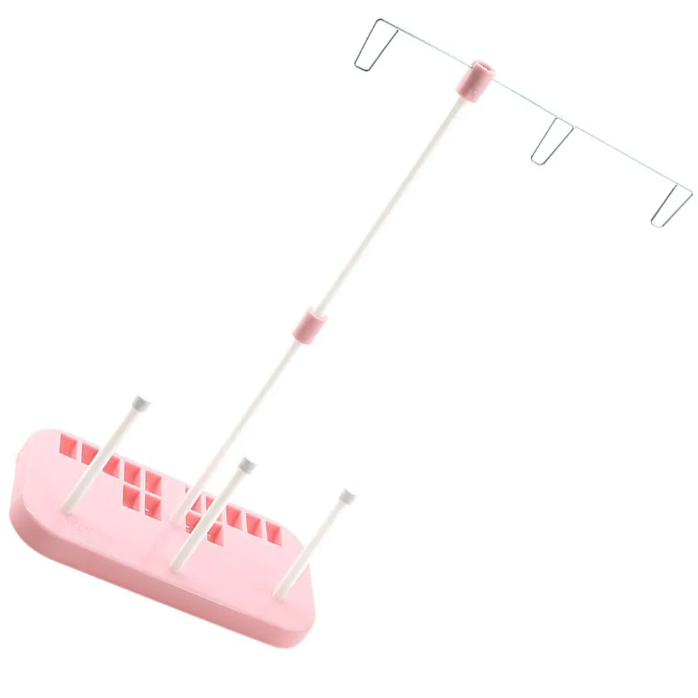 

Large Pink Shaft Frame Sewing Machine Accessories Durable Thread Stand Spool Holder Plastic Metal Storage Rack Quilting Supplies