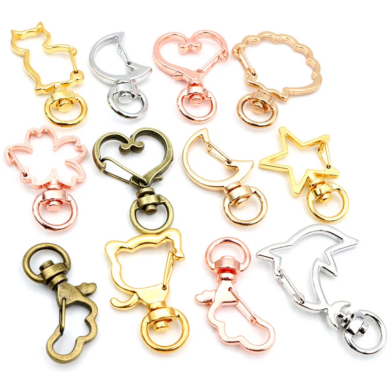 10pcs/lot Snap Hook Trigger Clips Buckles For Keychain Lobster Lobster Clasp Hooks for Necklace Key Ring ClaspDIY Making