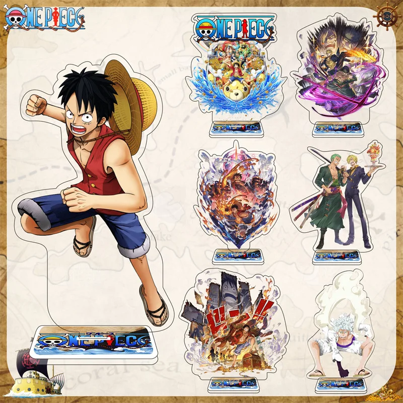 One Piece Animation Luffy Sanji Zoro Two-dimensional Anime Peripheral Printing Acrylic Vertical stereoscopic desktop Ornaments