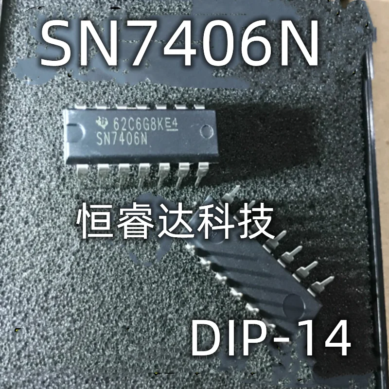 5pcs/lot SN7406N SN7406 DM7406N 7406 DIP-14 In Stock