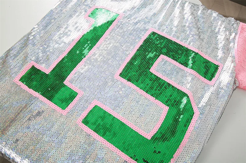 Letnia Nowa Moda Brokatowa Damska Koszulka Casual Prosty Okrągły Dekolt Krótki Rękaw Gorąca Wyprzedaż