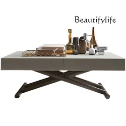 Modern Simple Multi-Functional Lifting Coffee Table Retractable Desk Integrated Mobile Folding Pull-out