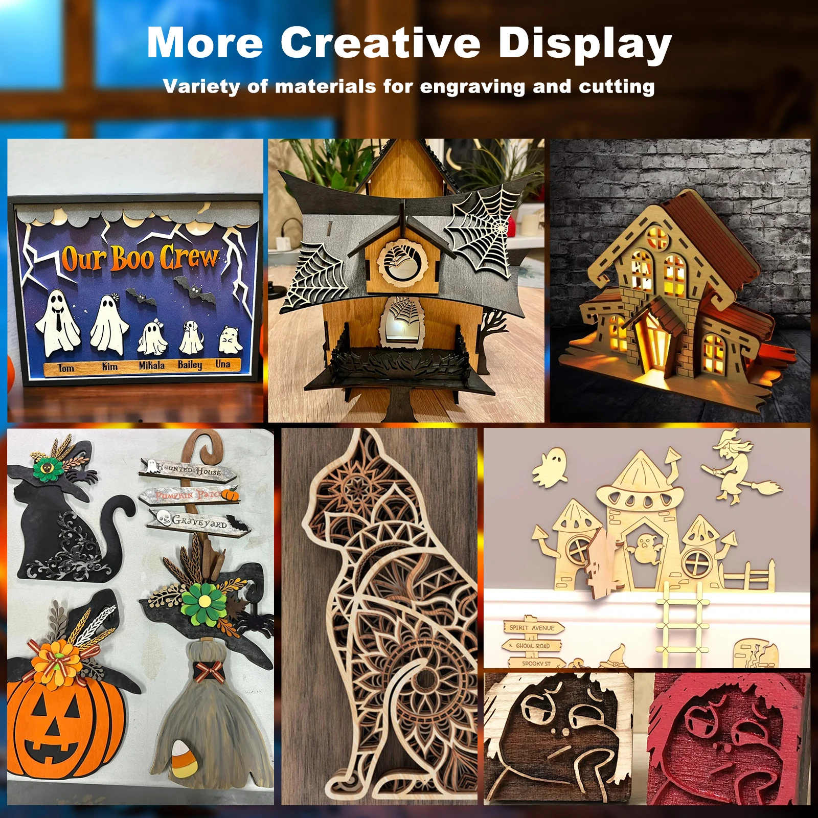 Mesin Ukiran Laser TwoTrees TTS-55 Pro 80W Pemotong CNC dengan Kontrol Offline WiFi untuk Laser Biru 445±nm Akrilik Logam Kayu