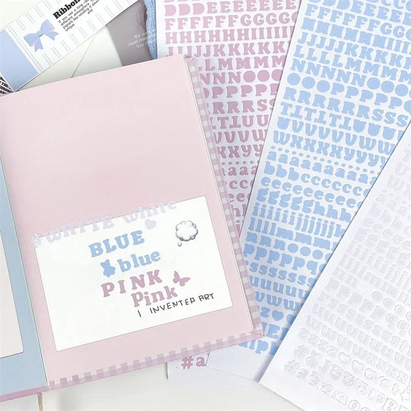 3Pcs Colored Alphabet Letter Sticker DIY Scrapbooking Journal Deco Stickers for Album Diary Cute Kawaii Stickers
