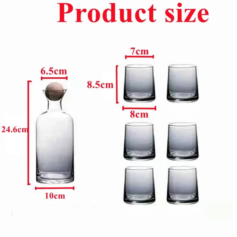 Imagem -06 - Grande Capacidade Chaleira de Água de Vidro e Pcs 250ml Copos de Água de Vidro Conjunto Creative Household Juice Milk Tea Drinkware Pcs 1.2l