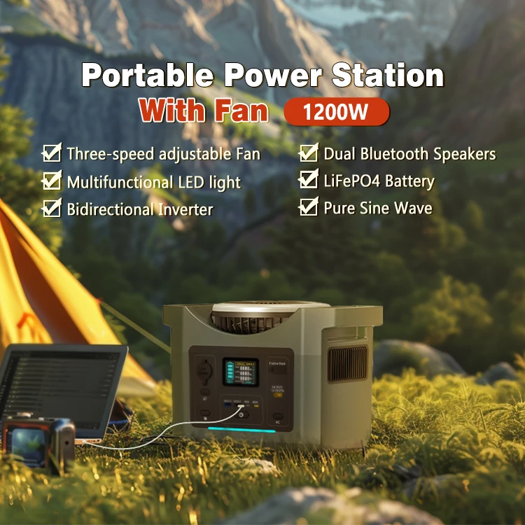 1200W mini generator Lfp Battery Camping 300W portable solar generator 1200W Power Supply Bank Outdoor Portable Power Station