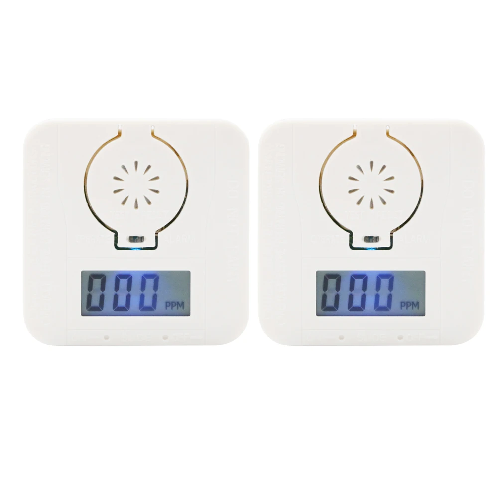 

2Pcs Mini CO Security Alarm High Sensitivity Sensor LED Display Home Warning Smoke