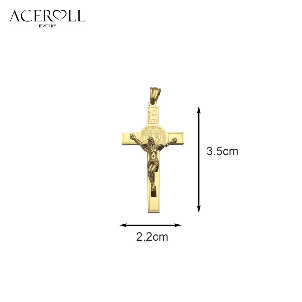 

ACEROLL Stainless Steel Pendant of Benediction Crucifix