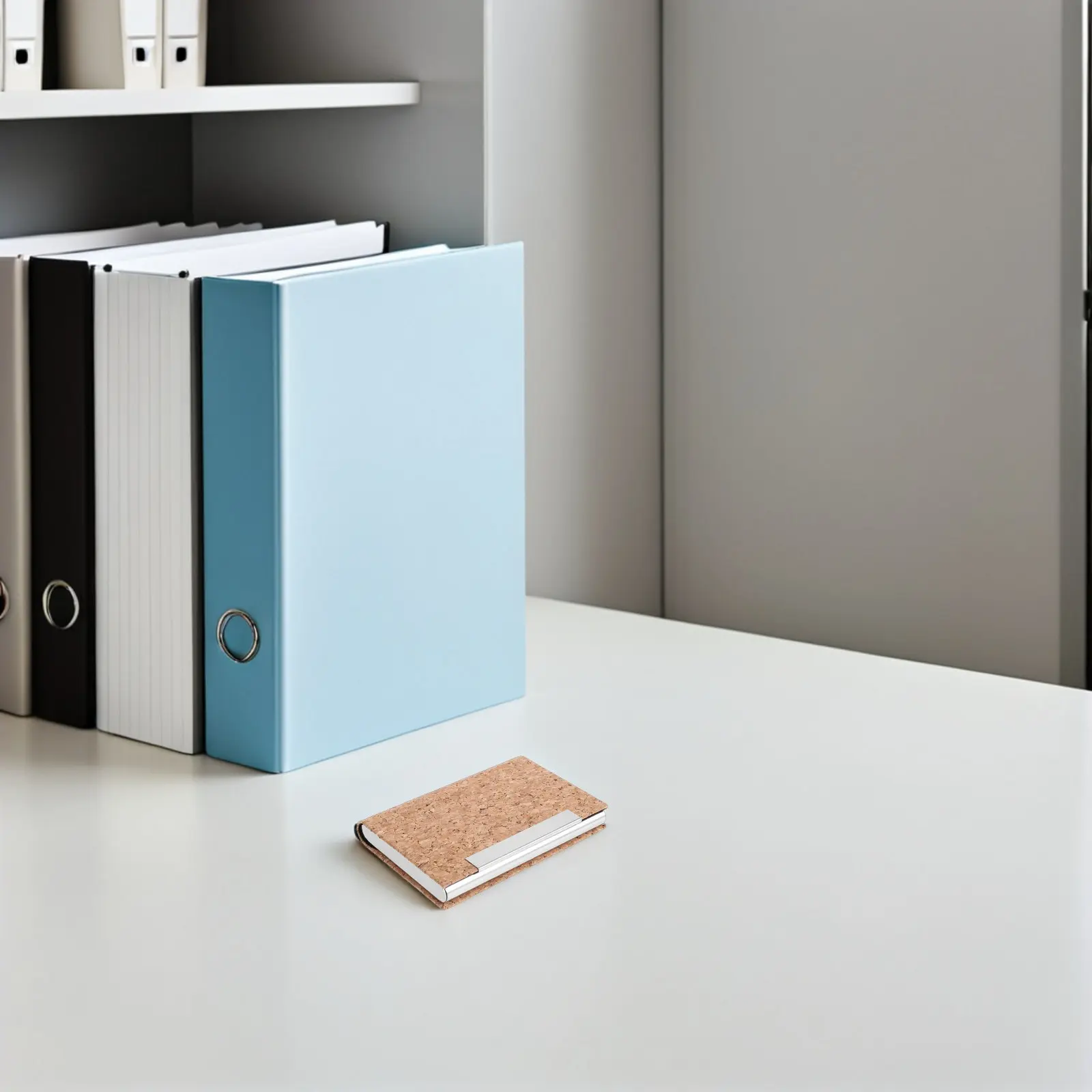 Wood Grain Business Card Holder Stainless Steel Slim Case for Pocket Travel Office Women Men Credit Id Card Organizer