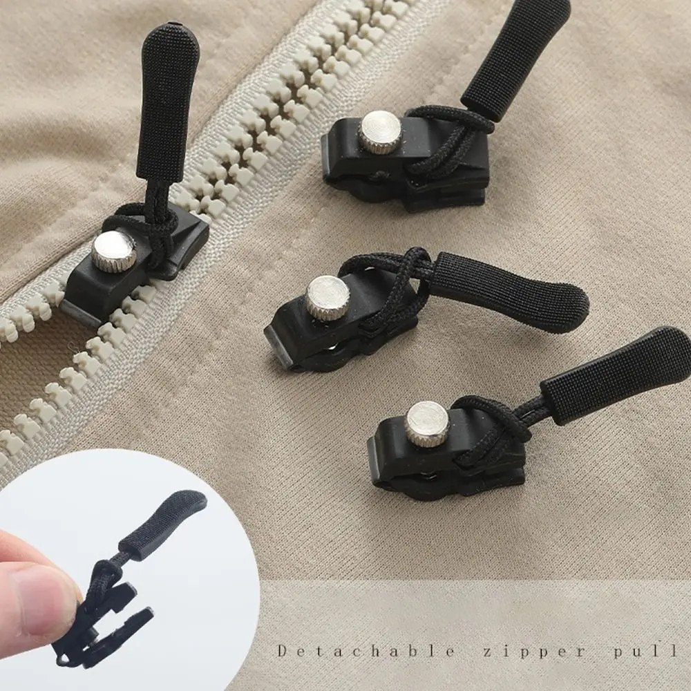 Durable 3 Different Size Zipper Repair Kit Removable Replacement Bad Buckle Zipper Head DIY Metal Instant Zipper Puller