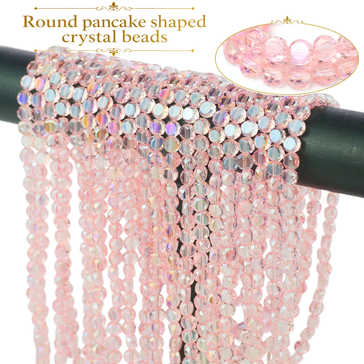 6mm 100–300pcs Natural Colored Glass Crystal Round Discs AB Color Handmade DIY Jewelry Making Beads for Bracelets and Accessorie