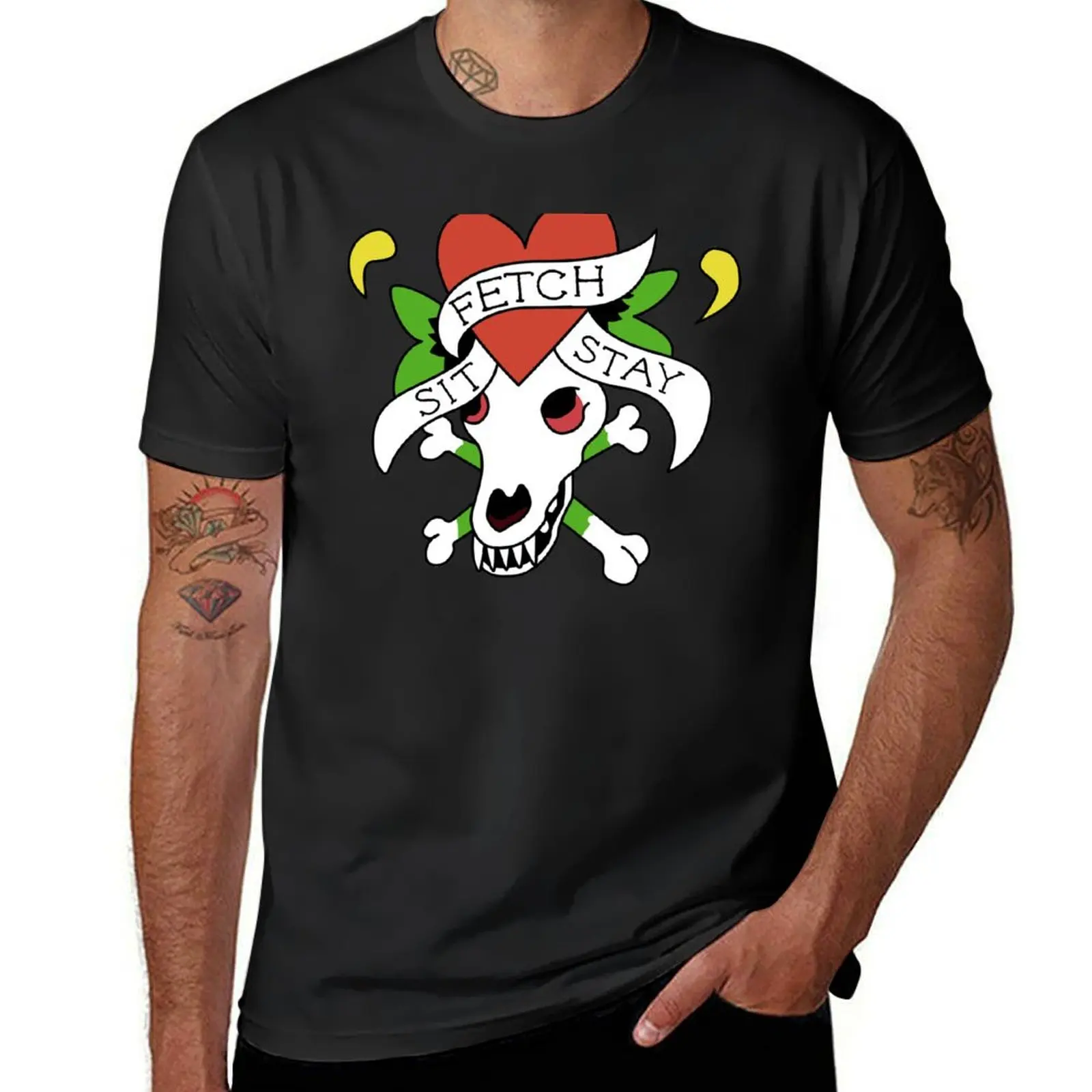 Fetch, Sit, Stay T-Shirt Aesthetic clothing customs design your own funny t shirts for men