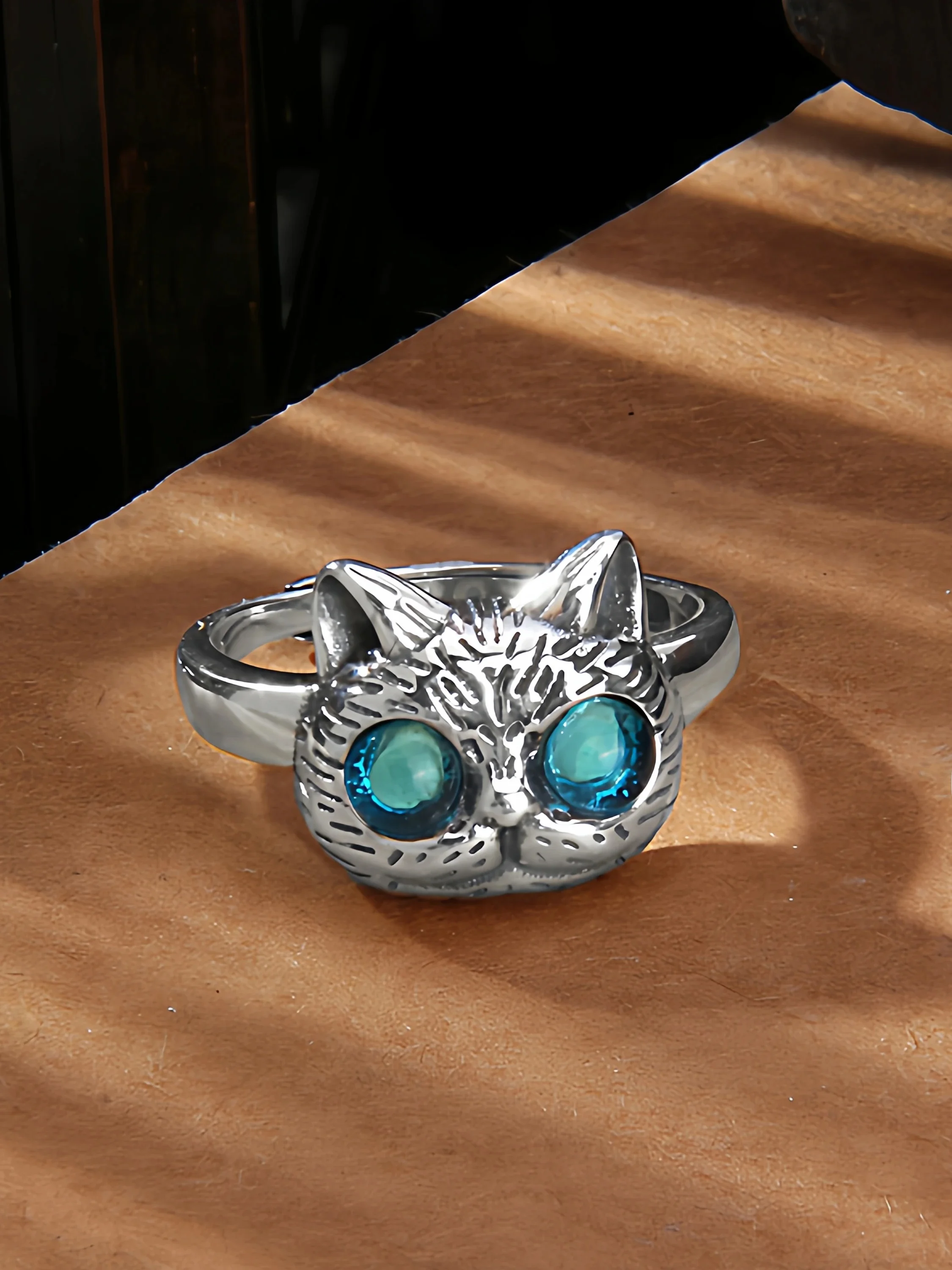 Adorable S925 Silver  Ring Women's Style Retro Thai Silver Vintage  Finger Ring Sweet Cute Fashionable Hand Jewelry