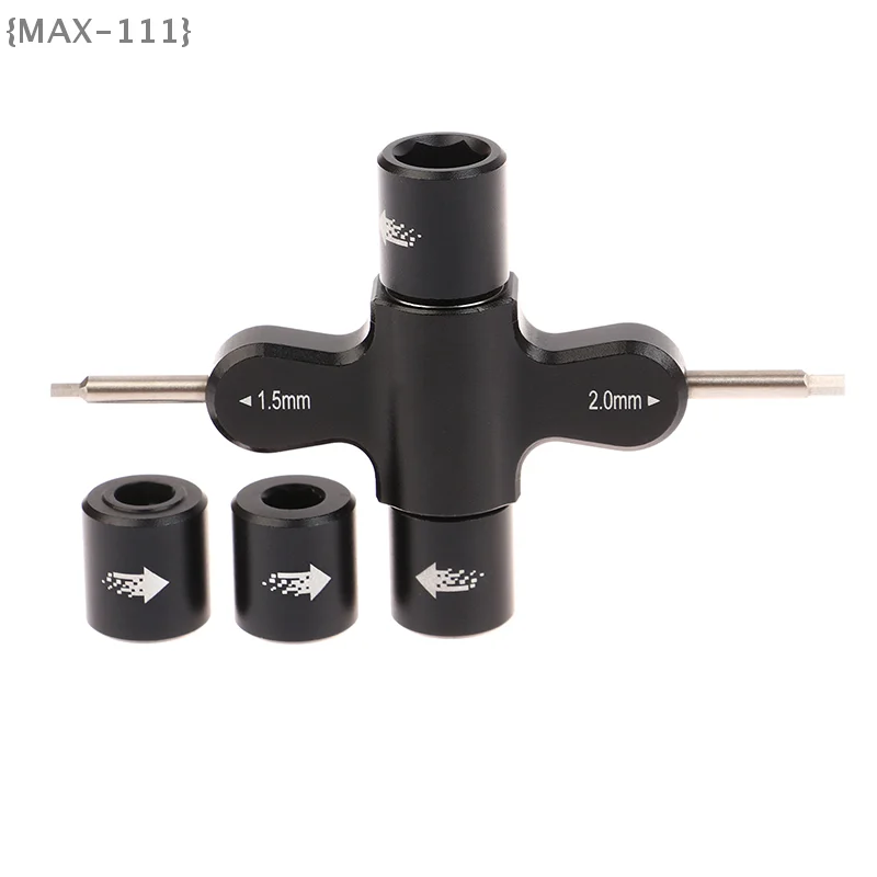 【F2-MAX111】M3 M5 Ratchet Wrench Screw Nut Tool with Hex Driver - 1.5 2.0mm Quick Release Propeller Motor Tool for RC Drone