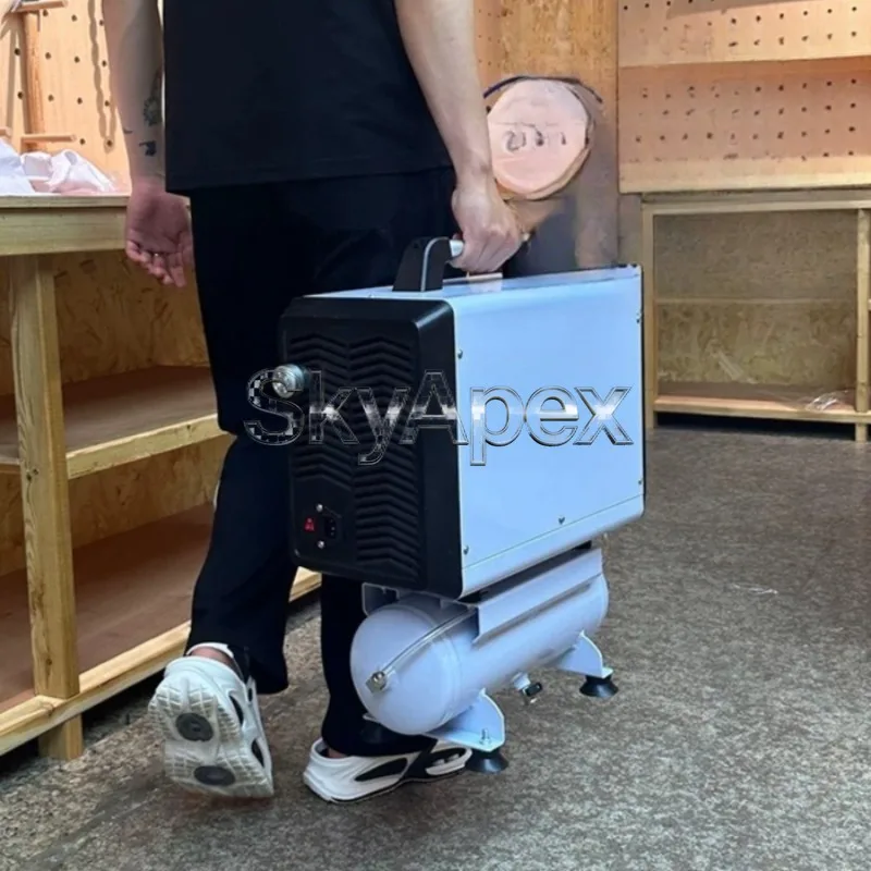 New Box Smart Digital Display Low Noise Oil Free Air Compressor Home Woodworking Decoration Air Pump