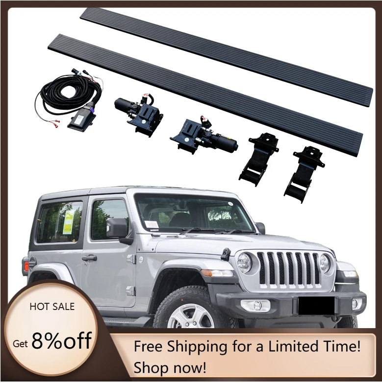 

Electric Side Step Running Board Automatic Power for Wrangler JL 2 Door Sahara Rubicon 2018-2024 with Carry Bag
