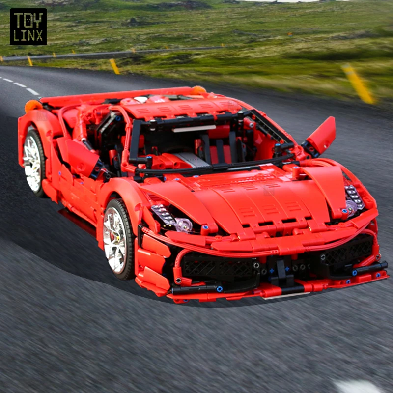 3380 قطعة سيارة رياضية بنة مجموعة 1:8 الرجال سطح المكتب الديكور تحصيل سيارة رياضية نموذج بنة الصبي هدية #2