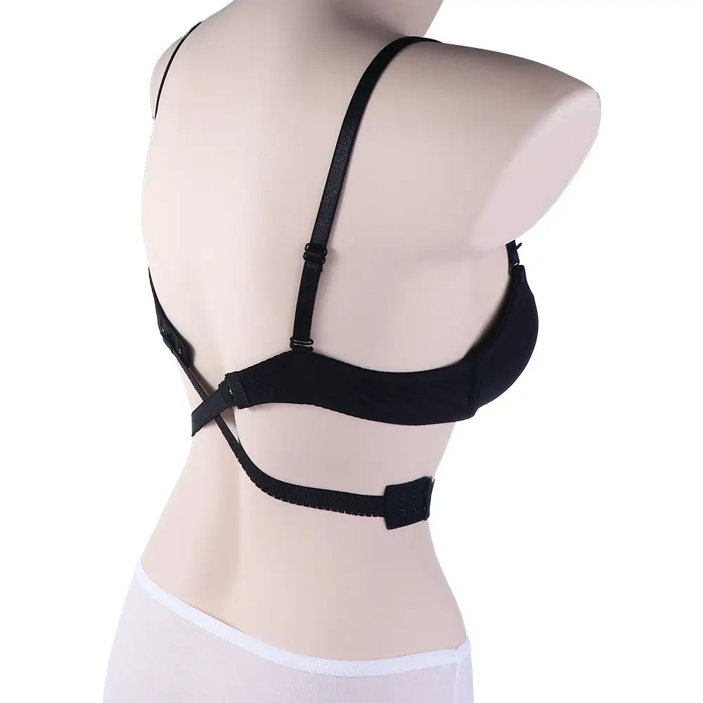 Ceinture d'extension de soutien-gorge à col en V profond, ceinture croisée, adaptateur de sangle de soutien-gorge, conversion de sous-vêtements, crochet, dos ouvert, robes basses