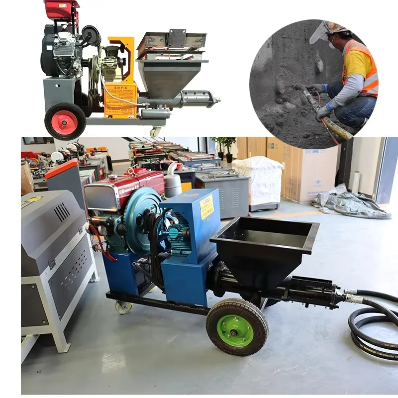 Electric Cement Mortar Spraying Machine High Efficiency Wall Plaster Spray Equipment for Construction Application