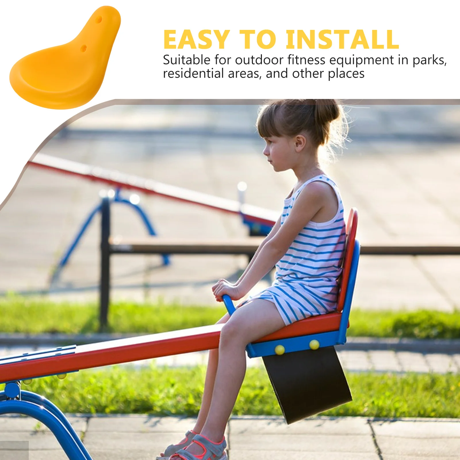 Coussin de siège de balançoire d'extérieur, panneau de siège en plastique longue durée de remplacement pour parcs d'enfants, pièces de jeux communautaires